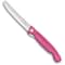 Swiss Army Brands 2024 Victorinox Kitchen Swiss Classic Foldable Paring Knife, Serrated, Pink VIC-6.7836.F5B - alternate 3